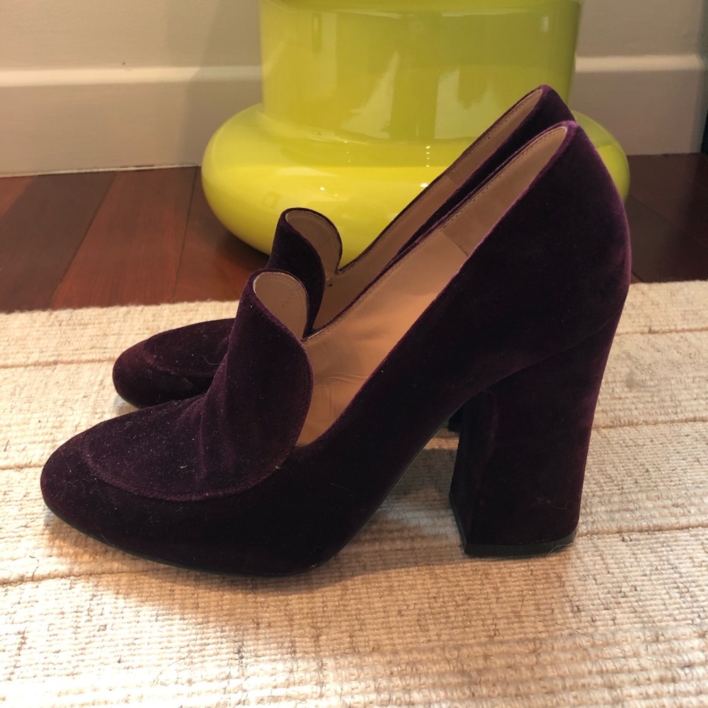 Gianvito Rossi velvet loafer pumps